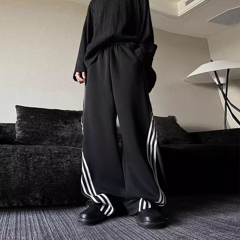 Hip Hop American Striped Drawstring Casual Pants