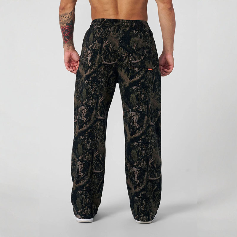 Vintage Camouflage Printed Jogger Casual Pants