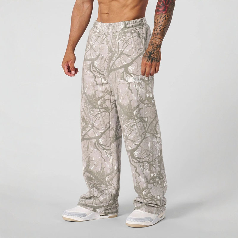 Vintage Camouflage Printed Jogger Casual Pants