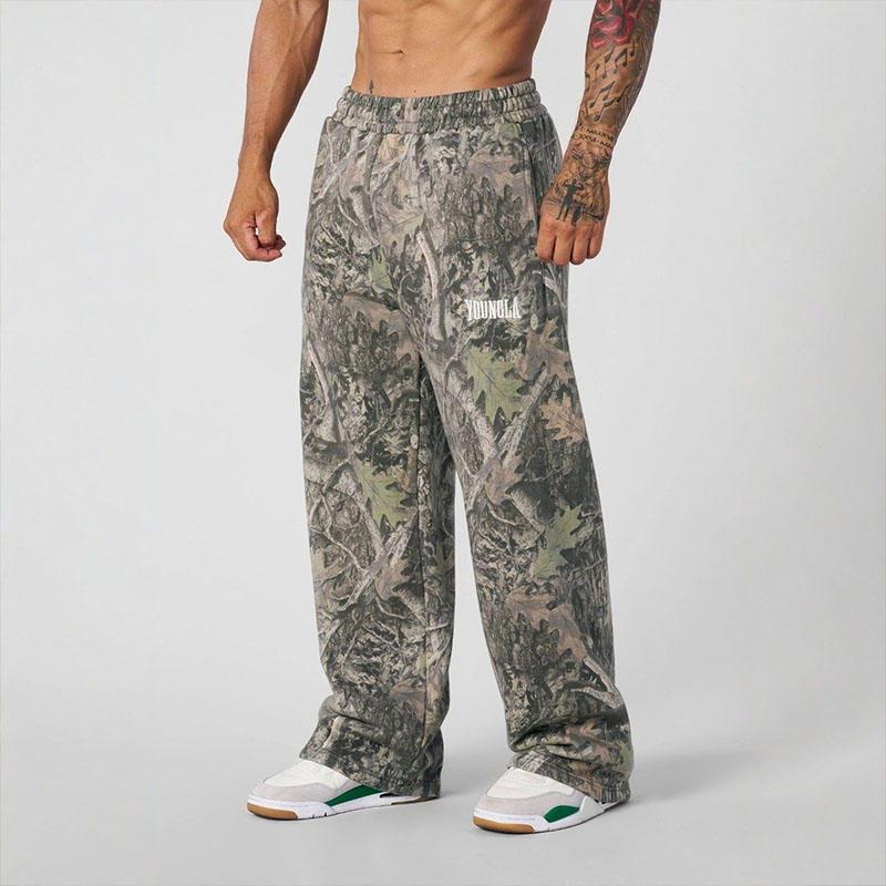 Vintage Camouflage Printed Jogger Casual Pants