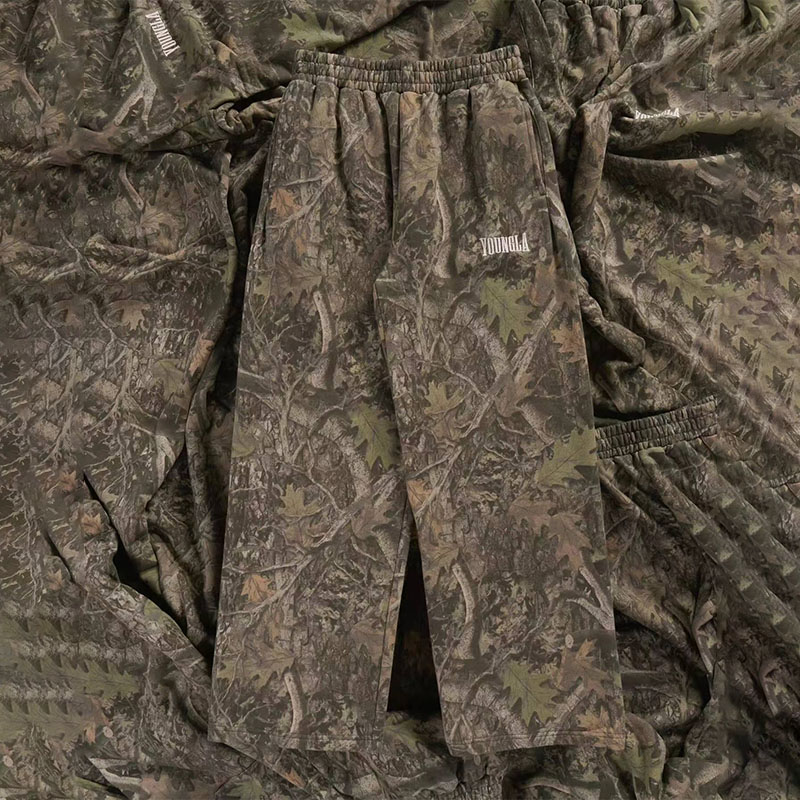 Vintage Camouflage Printed Jogger Casual Pants