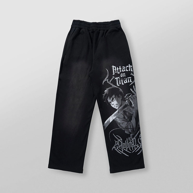 Anime Printed Cotton Jogging Pants