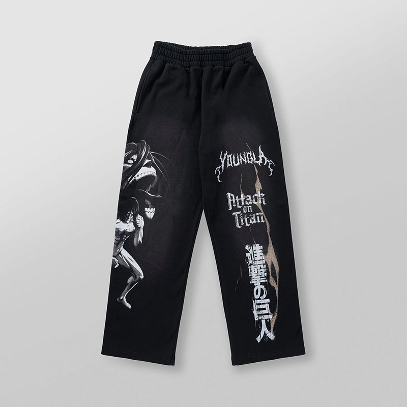 Anime Printed Cotton Jogging Pants