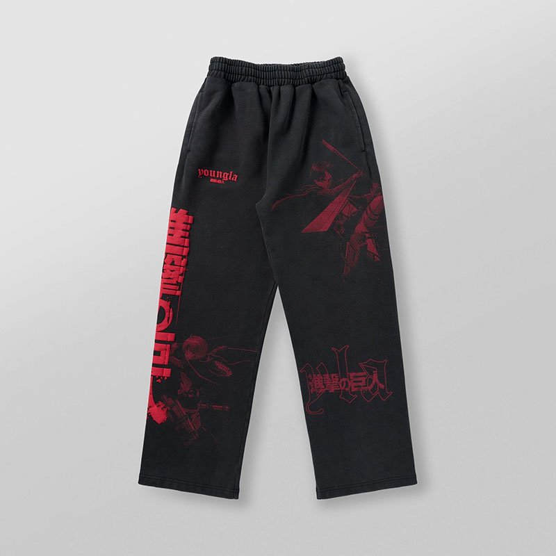 Anime Printed Cotton Jogging Pants