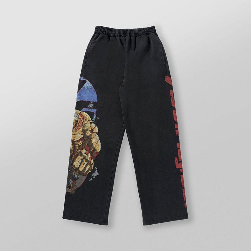 Anime Printed Cotton Jogging Pants