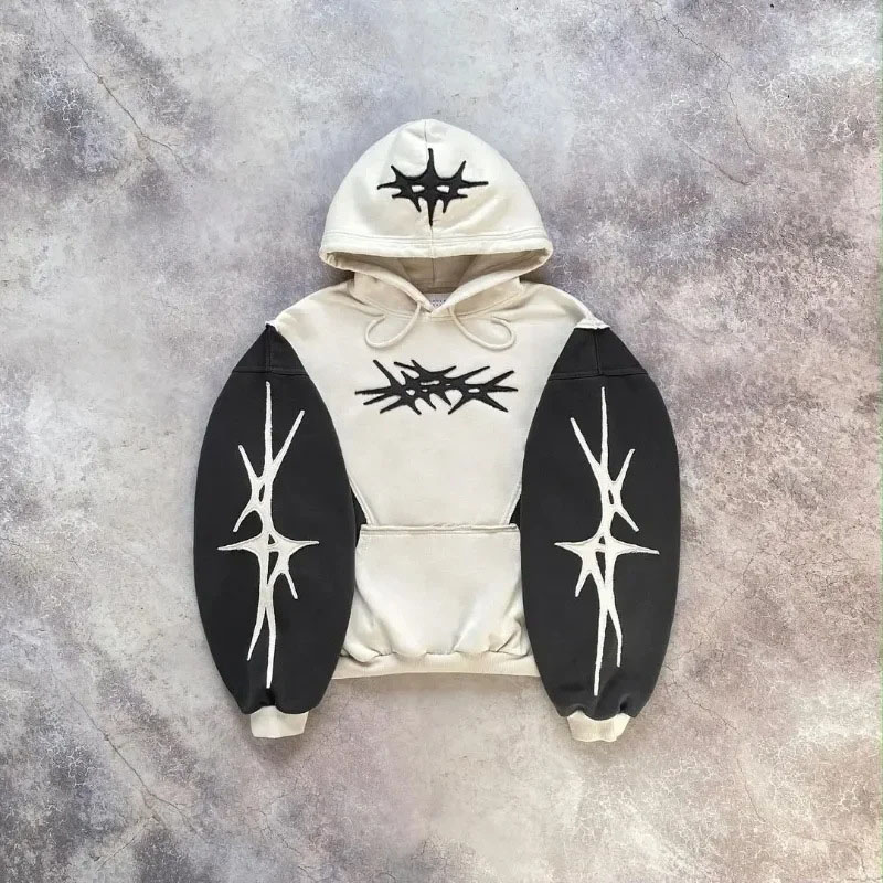 Gothic Retro Print Hoodie