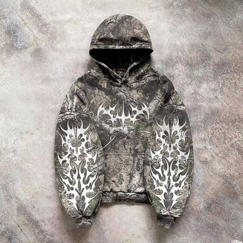 Y2K Vintage Desert Camo Hoodie