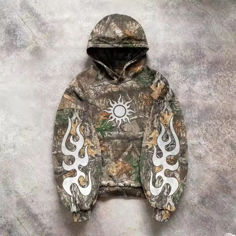 Y2K Vintage Desert Camo Hoodie