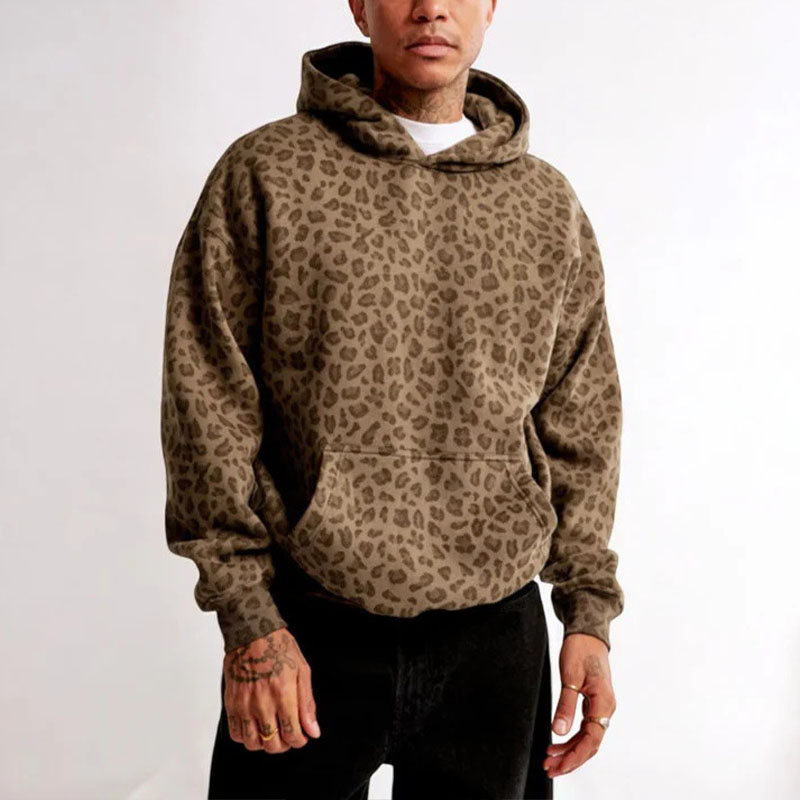 Vintage Leopard Print Hoodie