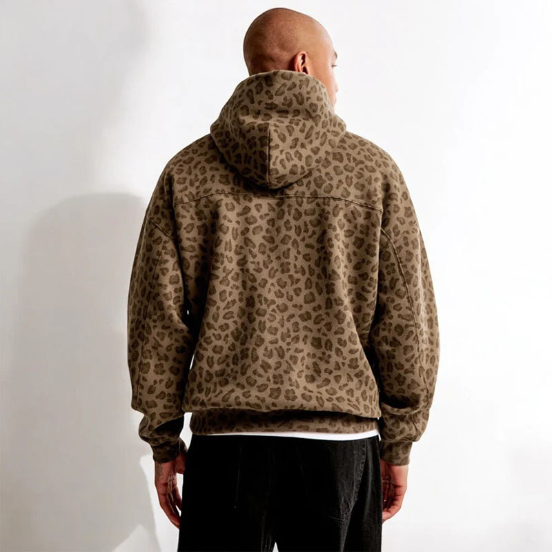 Vintage Leopard Print Hoodie