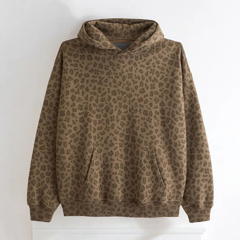 Vintage Leopard Print Hoodie