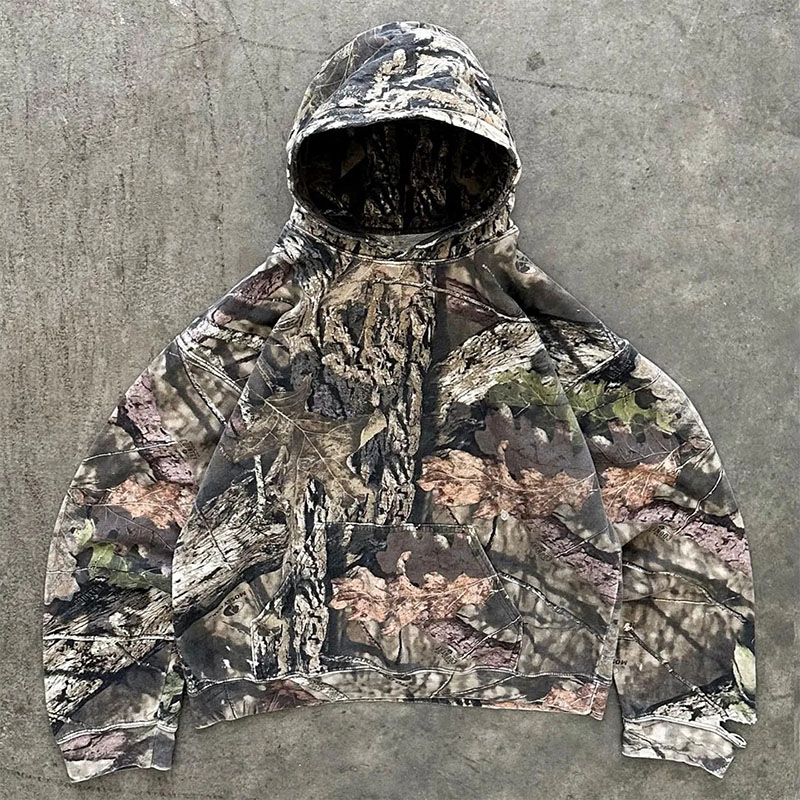 Hip Hop Jungle Camo Print Hoodie