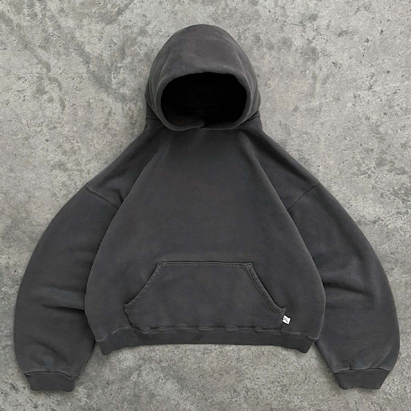 Y2K Vintage Solid Color Hoodie