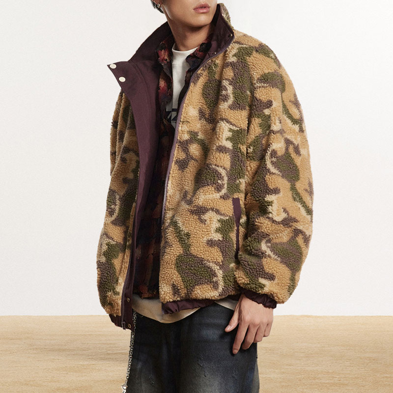 Reversible Camouflage Plush Jacket Reversible Camouflage Plush Jacket