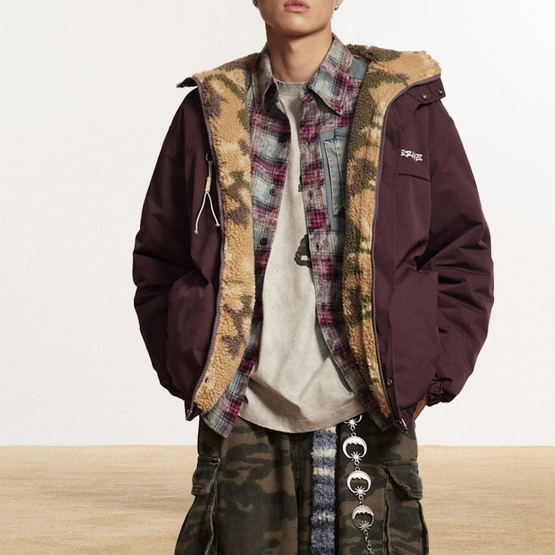 Reversible Camouflage Plush Jacket Reversible Camouflage Plush Jacket