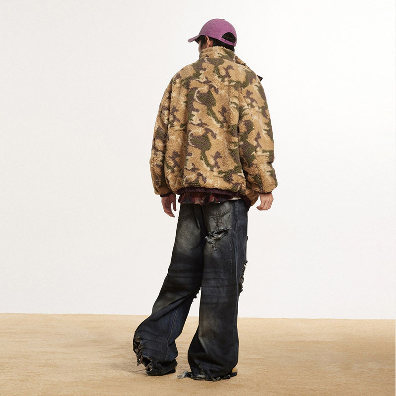 Reversible Camouflage Plush Jacket Reversible Camouflage Plush Jacket