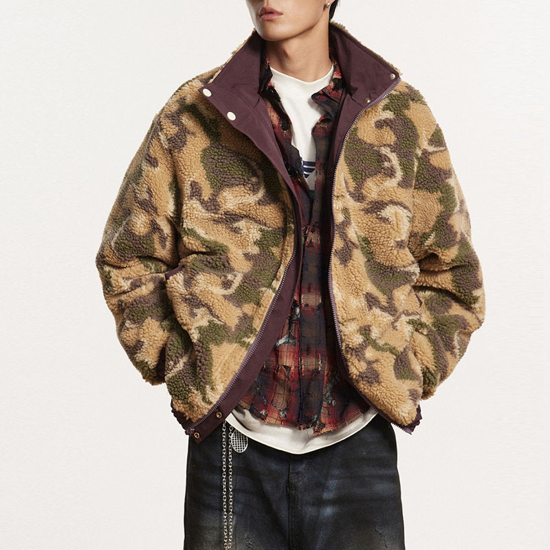 Reversible Camouflage Plush Jacket Reversible Camouflage Plush Jacket