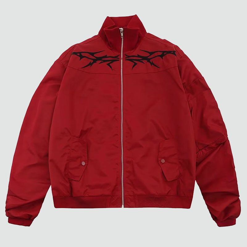 Diablo Embroidered Aviator Jacket