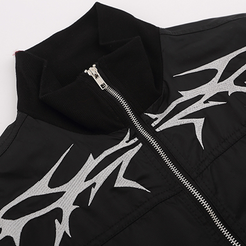 Diablo Embroidered Aviator Jacket