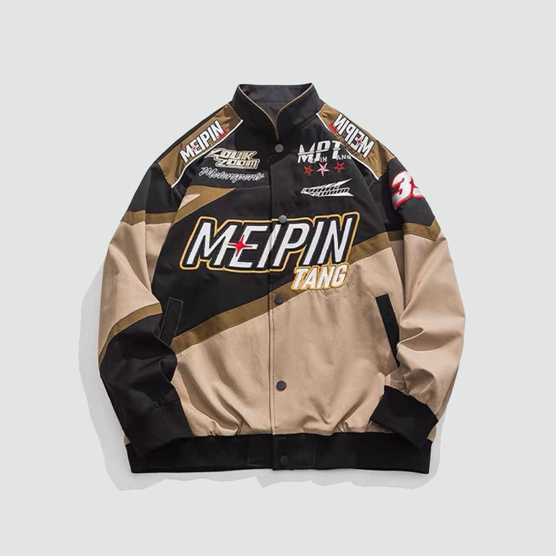 Hip Hop Embroidered Racing Jacket