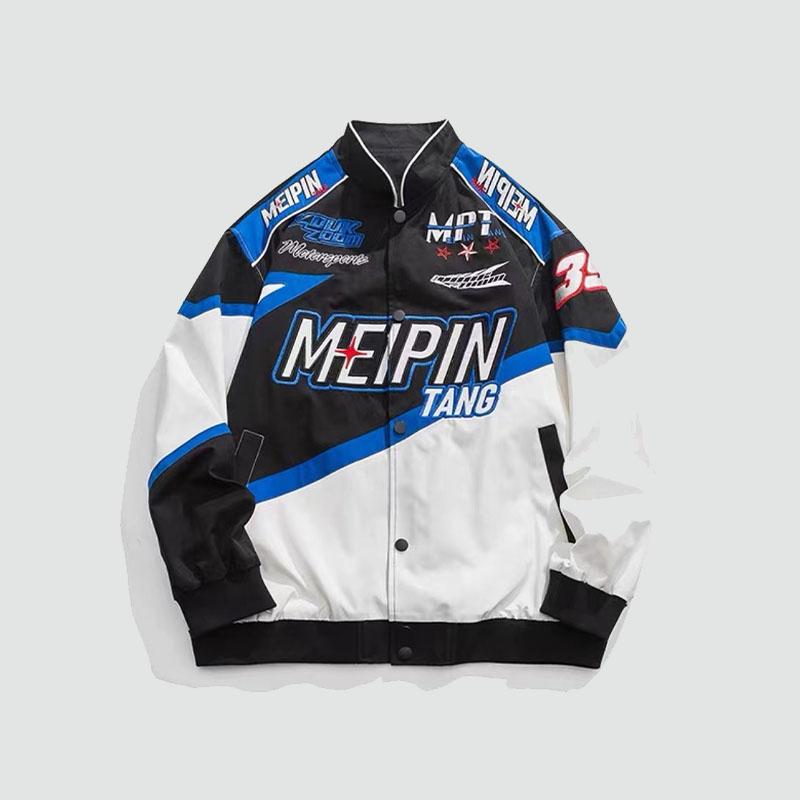 Hip Hop Embroidered Racing Jacket