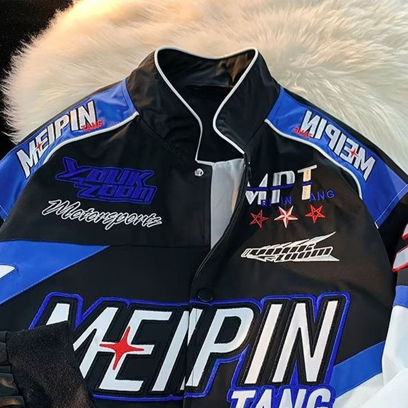 Hip Hop Embroidered Racing Jacket