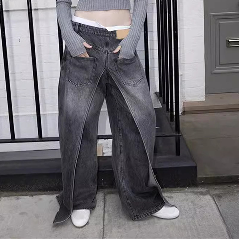 Y2K Front And Back Washed Jeans