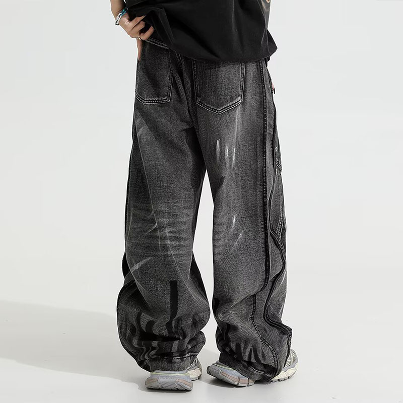 Vintage Aged Deconstructed Patchwork Jeans