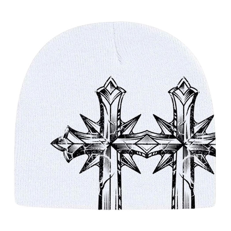 Gothic Print Knit Hat