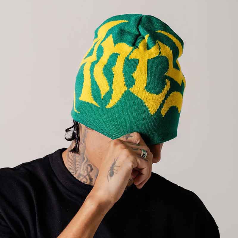 Y2K Monogrammed Jacquard Woolen Hat