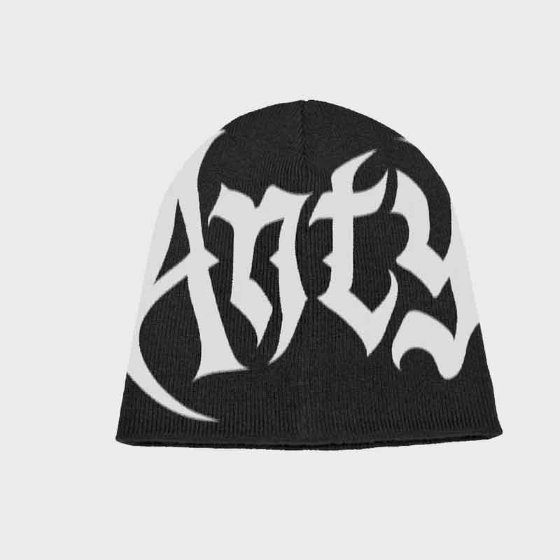 Y2K Monogrammed Jacquard Woolen Hat