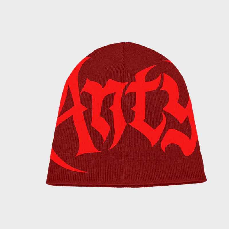 Y2K Monogrammed Jacquard Woolen Hat