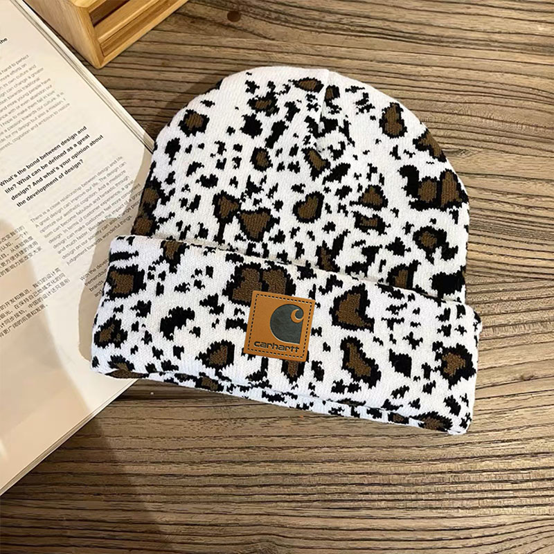 Vintage Cow Print Wool Hat