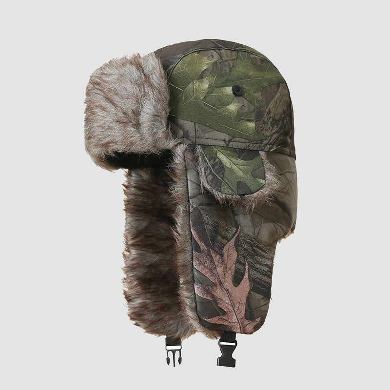 Camouflage Thickened Plush Ear Protection Hat
