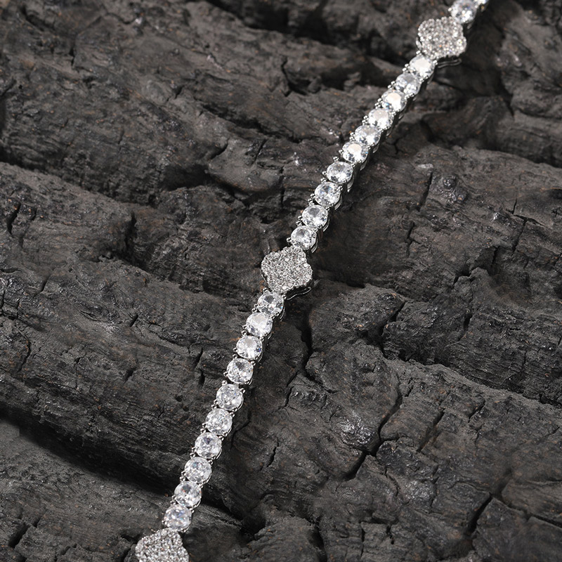 Iced 8.5mm Four Leaf Clover Tennis Bracelet