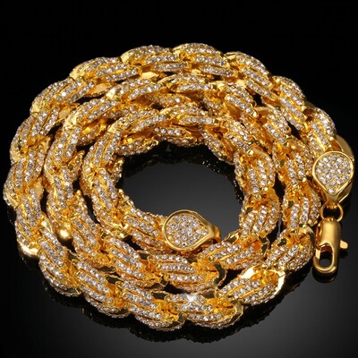 9mm Iced Out Rope Chain