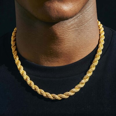 9mm Iced Out Rope Chain