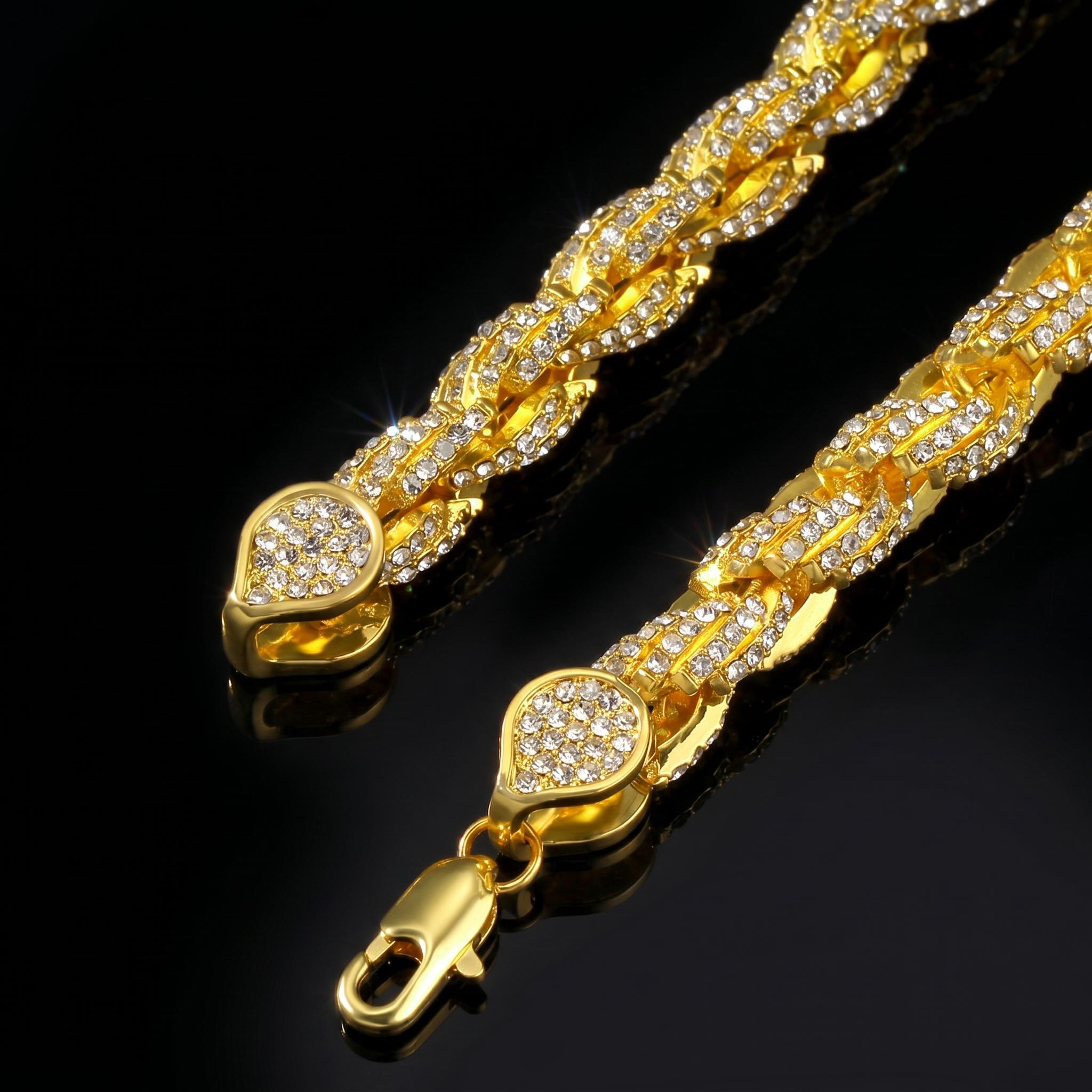 9mm Iced Out Rope Chain 9mm Iced Out Rope Chain