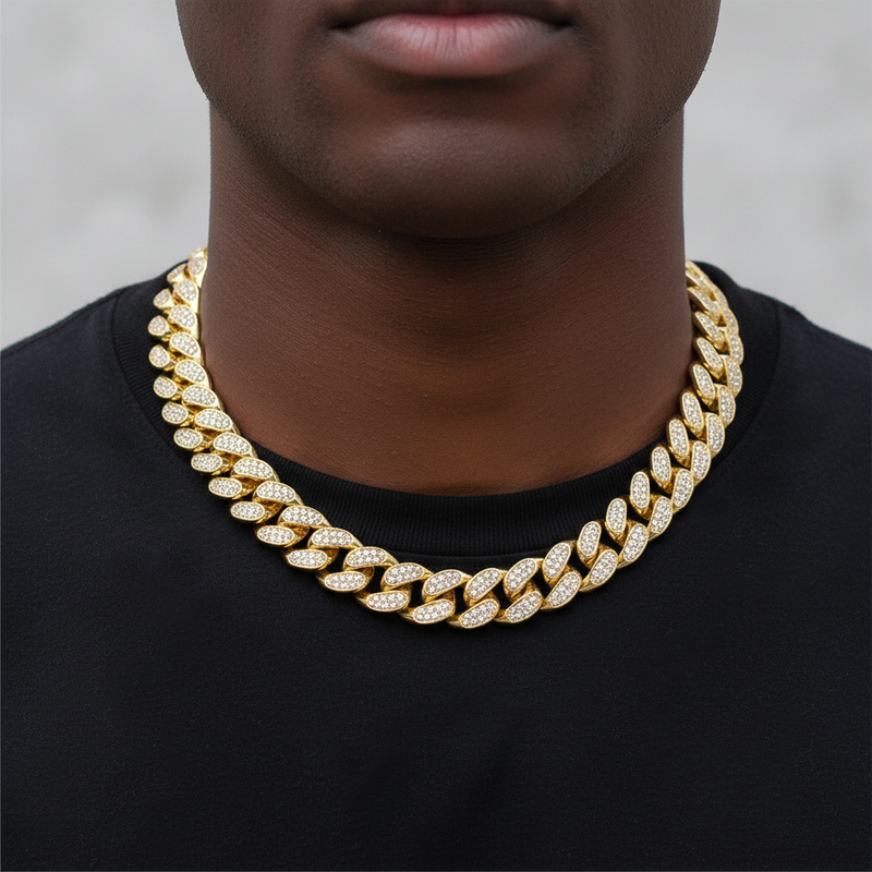 20mm Iced Out Miami Cuban Chain