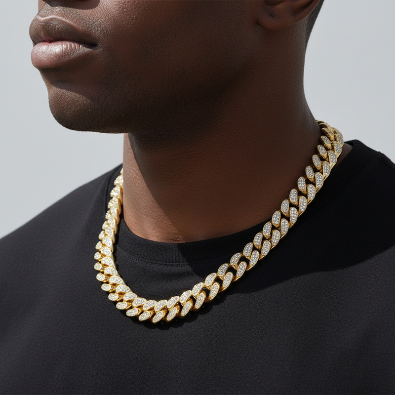 20mm Iced Out Miami Cuban Chain