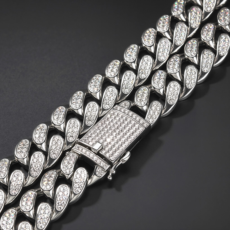 20mm Iced Out Miami Cuban Chain