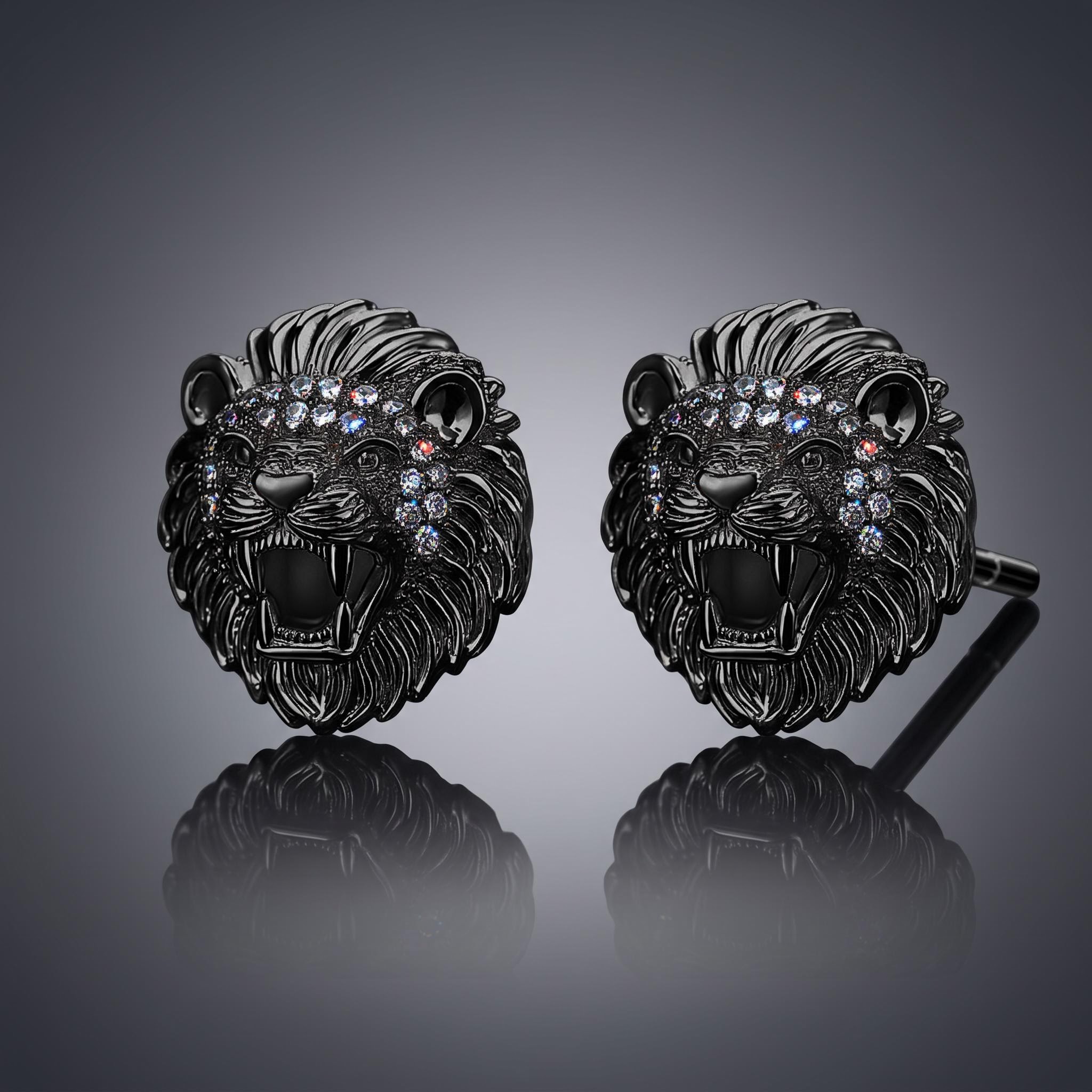 Lion Head Stud Earrings Lion Head Stud Earrings