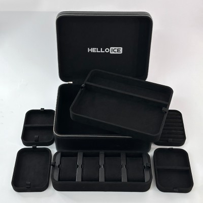 Multi-function Black PU Jewelry Box