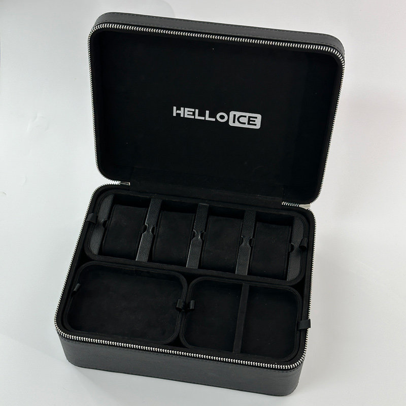 Multi-function Black PU Jewelry Box