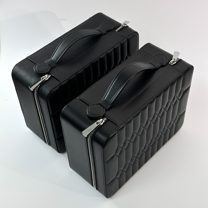 Multi-function Black PU Jewelry Box