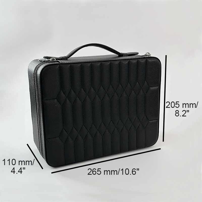 Multi-function Black PU Jewelry Box