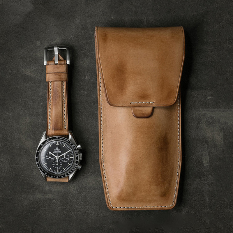 Leather Single Watch Pouch