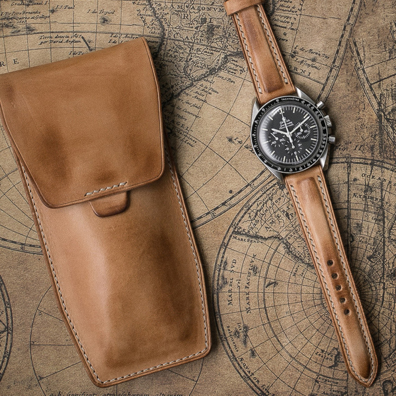 Leather Single Watch Pouch