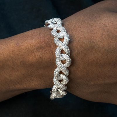 10mm 925S & VVS Moissanite Infinity Bracelet