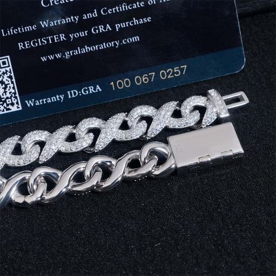 10mm 925S & VVS Moissanite Infinity Chain